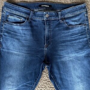 Express Men's Dark Blue Slim Jeans